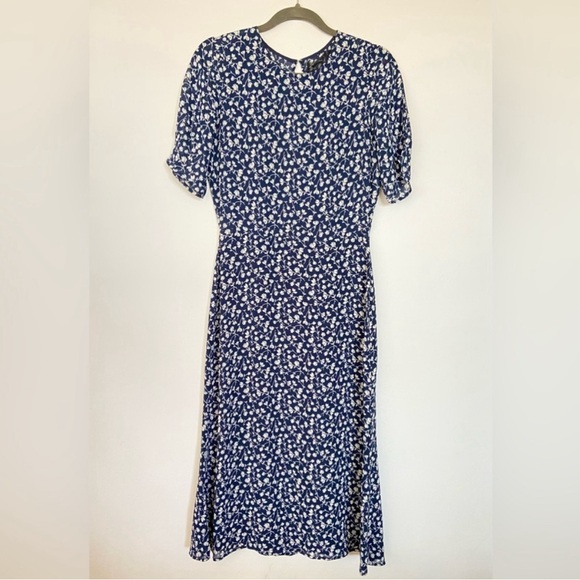 Reformation Blue Floral Midi Dress - Picture 1 of 6